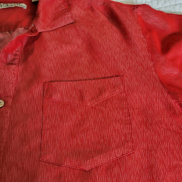 Batik Bay Red Men’s Short Sleeve Button Down Shirt   Size XL - Picture 4 of 12